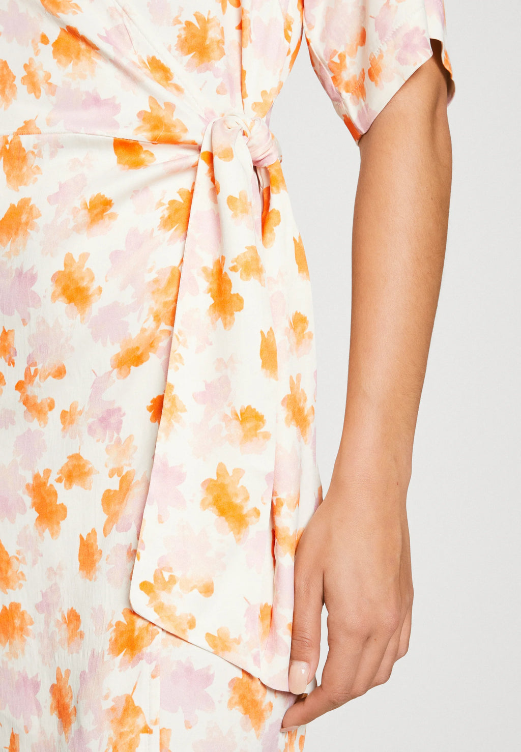 Croomly Summer V‑Neck Dress – LIME BLOOM